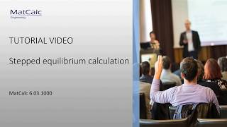 Video Tutorial 1  Stepped Equilibrium calculation [upl. by Clifford]