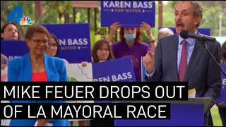 Mike Feuer Withdraws From LA Mayors Race Endorsing Karen Bass  NBCLA [upl. by Swainson]