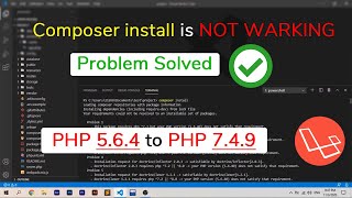 Laravel Composer Install Is Not Working  ERROR SOLVED [upl. by Queena742]