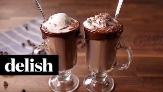 Hot Chocolate Float  Delish [upl. by Elidad]