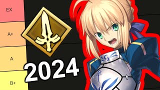 FateGrand Order – Saber Tier List 2024 [upl. by Greeson]