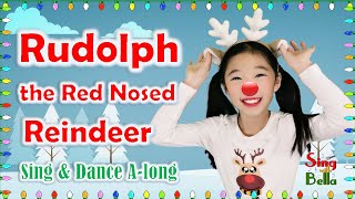 Rudolph the RedNosed Reindeer with Lyrics Actions Movements  Kids Christmas Song  Sing Along [upl. by Alika]