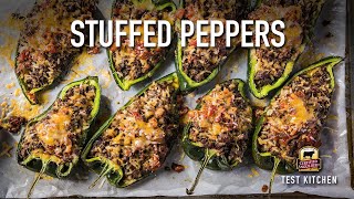 Stuffed Peppers Recipe Beef Stuffed Poblano Bake [upl. by Bohlen929]