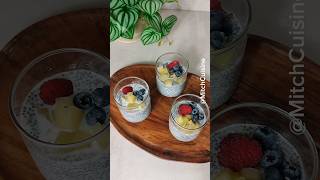 Chia Pudding Parfait  🫐🥝 healthyrecipes protein yum [upl. by Iadahs]