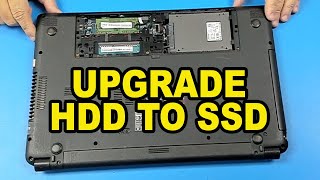 Acer Aspire E15223884  Upgrade HDD to SSD  Hard Drive Replacement [upl. by Kinnard]