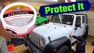 WAXING A JEEP WRANGLER WITH COLLINITE 476 CAR WAX PLUS DETAILING TIPS  Realistic Detailing [upl. by Asirak]