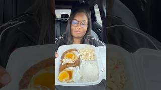 Trying Hawaiian Loco Moco food hawaii sushi youtube shorts [upl. by Trudy]