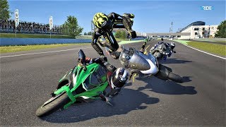 RIDE 3 CRASHES COMPILATION  RACING MOTOR 07 [upl. by Drugge]