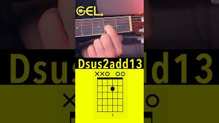 Dsus2 add 13 mit nur 1 Finger So Einfach gitarre akustikgitarre gitarrelernenonline akkorde [upl. by Ardnak]