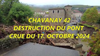 INONDATION A CHAVANAY 42 DESTRUCTION DU PONT [upl. by Blisse380]