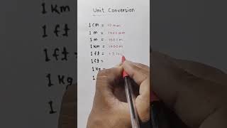 Unit Conversion  Length Measurement Unit  shorts [upl. by Ranson]