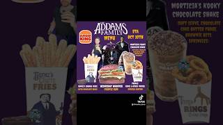 Burger King X Addams Family Menu ETA Oct 10th burgerking addamsfamily foodnews [upl. by Eerat]