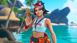 NEW Lifeguard Kiriko Skin Showcase  Overwatch 2 [upl. by Lusa]