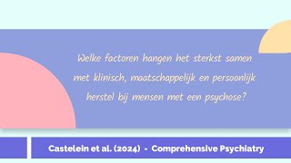 Factoren samenhangend met herstel in psychose [upl. by Raf]