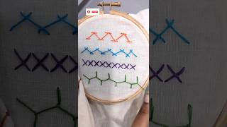 How to do cretan stitch embroidery handembroidery beginner stitching subscribe viral relaxing [upl. by Ecineg]