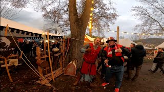 Weihnachtlicher Mittelaltermarkt auf dem Mainplatz Wertheim unterwegs mit Justus König JK [upl. by Almallah270]