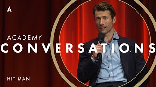 Hit Man with Glen Powell Adria Arjona and Richard Linklater  Academy Conversations [upl. by Anahsohs]