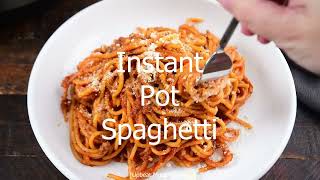 Instant Pot Spaghetti  UNBELIEVABLY Delicious [upl. by Ahsiekat]