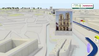 Parcours du Schneider Electric Marathon de Paris  3D by Nissan [upl. by Illyes]