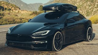 TESLA PLAID LAUNCH REACTIONS AND INSANE CANYON DRIVING [upl. by Aknayirp60]