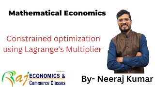 Constrained optimization using Lagranges multiplier [upl. by Nguyen143]