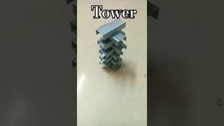 stapler pin tower 🗼 Tod Diya 😂😂 [upl. by Nevaj]