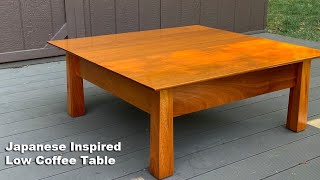 Japanese Inspired Square Coffee Table  Woodworking Furniture Project [upl. by Naima51]