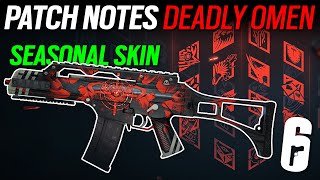 Patch Notes  Deadly Omen  Season Skin Balance Changes  6News  Rainbow Six Siege  Year 9 [upl. by Nauqaj]