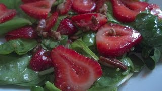 Ensalada de Espinacas y Fresa MUY SALUDABLE Y NUTRITIVA [upl. by Ahsemac]