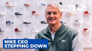 Nike CEO John Donahoe stepping down following massive layoffs [upl. by Eelame]