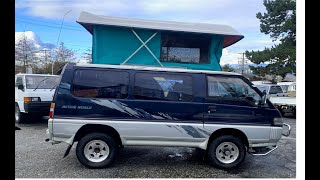 Mitsubishi Delica Rare PopTop with bunk bed diesel turbo 4x4 [upl. by Dynah302]