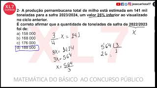 Porcetagem  Supletivo PE Ano 2023 [upl. by Annecorinne522]