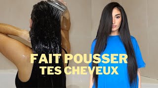 COMMENT FAIRE POUSSER TES CHEVEUX PLUS VITE  Astuces pousse pour des cheveux longs et sains [upl. by Nerty634]