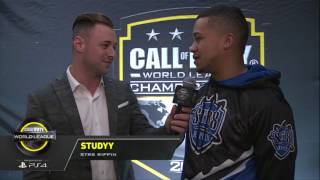 Studyy Interview  CWL Championship 2017 [upl. by Norrie]