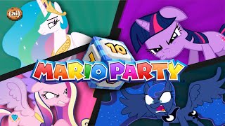 🎲 4 MLP Princesses Play MARIO PARTY 🎲 Ai Gaming [upl. by Enymzaj76]