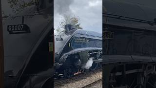 Sir Nigel Gresley waits at Kingscote [upl. by Hannavahs]