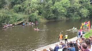 Coracle race  Ironbridge Coracle Regatta [upl. by Yaniv98]