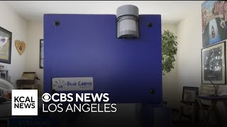 Santa Monica man invents quotBlue Chirperquot as a nonaggressive way to deter trespassers [upl. by Jarrod]