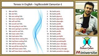 1 The Tenses in English  İngilizcedeki Zamanlar1 [upl. by Airrat]