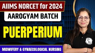 Puerperium  Midwifery amp Gynaecological Nursing  NORCET 6 2024 [upl. by Wilfred468]