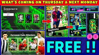 Whats Coming On Thursday amp Next Monday  eFootball 2024 Mobile  Upcoming Potw amp Free Rewards 🤯 [upl. by Ereveneug]