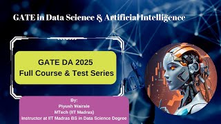 GATE Data Science amp AI 2025  Full Course and Test Series gatedatascience [upl. by Skipper780]