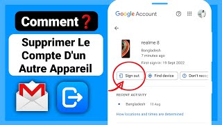 Comment supprimer votre compte Gmail dun autre appareil❓ [upl. by Torr645]