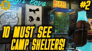 10 MUST SEE Fallout 76 Camp Shelters [upl. by Tiat]