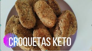 Cómo hacer croquetas keto  cetogénicas Muy bajas en carbohidratos [upl. by Enneire]