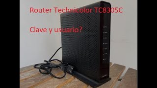 Clave y usuario para configurar Router Technicolor TC8305C [upl. by Hayifas]