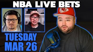 NBA Bets Live Tuesday March 26th  Kyle Kirms Picks amp Predictions  The Sauce Network [upl. by Ahsiaa]