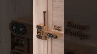 Heavy Duty Slide Door Auto Close Wooden Lockshotsvideo machine design doorlock [upl. by Sherrill]