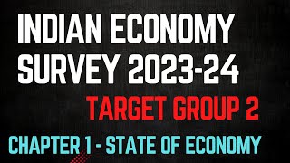 Indian economy survey 202324 chapter 1 state of economy [upl. by Rimas]