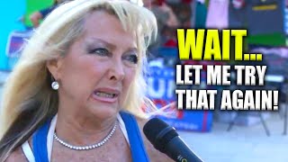 MAGA Moron GLITCHES After Realizing Her Argument MAKES NO SENSE [upl. by Dnalro]